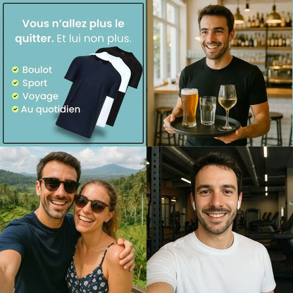 Pack de 3 T-shirts Bambou Active (2 achetés + 1 offert)